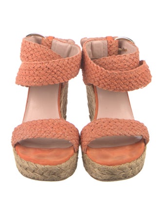 Stuart Weitzman Colorblock Pattern Braided Accents Espadrilles