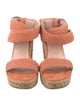 Stuart Weitzman Colorblock Pattern Braided Accents Espadrilles