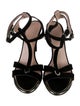 Stuart Weitzman Suede T-Strap Sandals
