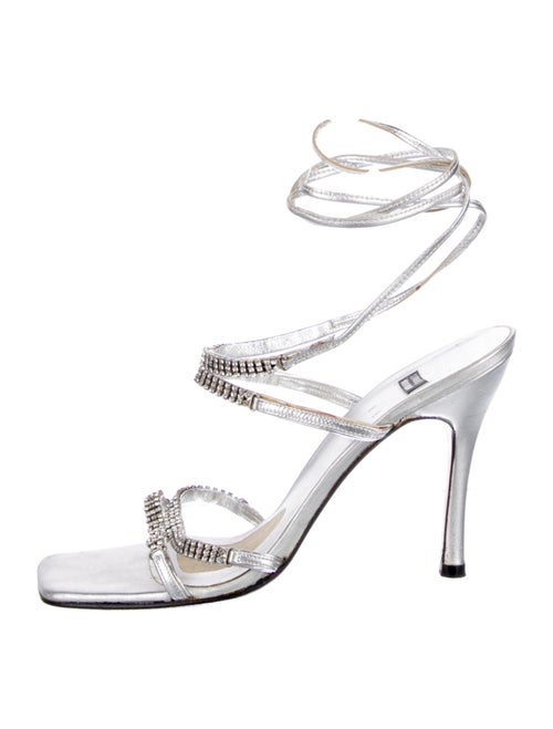 Stuart Weitzman Crystal Embellishments Sandals