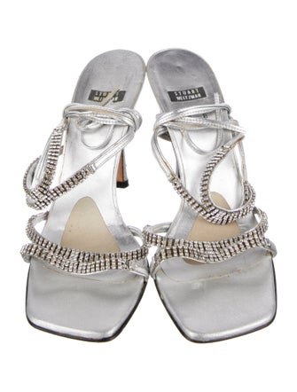 Stuart Weitzman Crystal Embellishments Sandals