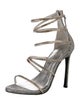 Stuart Weitzman Glitter Crystal Embellishments Sandals