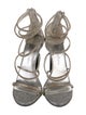 Stuart Weitzman Glitter Crystal Embellishments Sandals