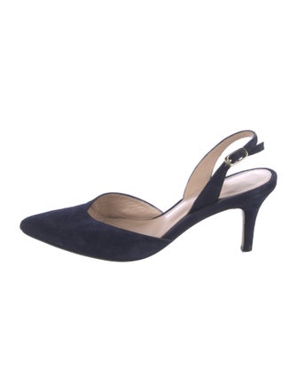 Stuart Weitzman Suede Slingback Pumps