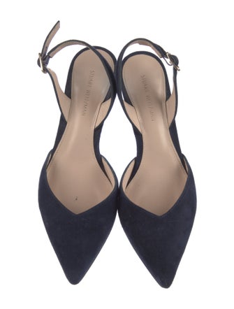 Stuart Weitzman Suede Slingback Pumps