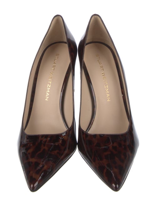 Stuart Weitzman Patent Leather Animal Print Pumps