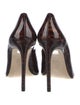 Stuart Weitzman Patent Leather Animal Print Pumps