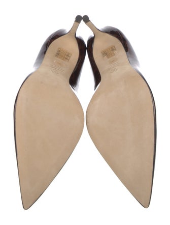 Stuart Weitzman Patent Leather Animal Print Pumps