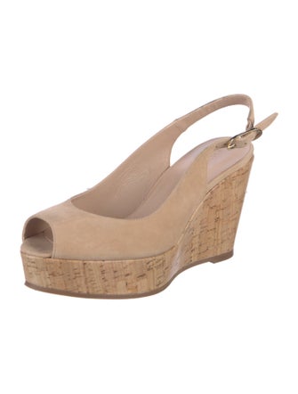 Stuart Weitzman Suede Slingback Sandals