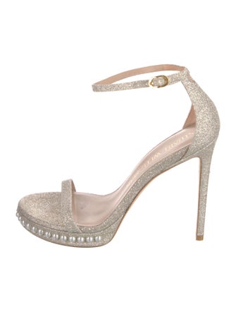 Stuart Weitzman Glitter Glitter Accents Sandals