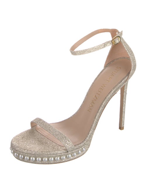 Stuart Weitzman Glitter Glitter Accents Sandals