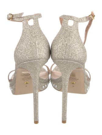 Stuart Weitzman Glitter Glitter Accents Sandals