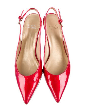 Stuart Weitzman Patent Leather Slingback Pumps
