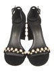 Stuart Weitzman Suede Studded Accents Sandals