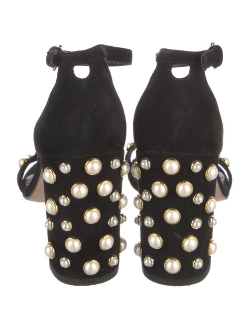 Stuart Weitzman Suede Studded Accents Sandals
