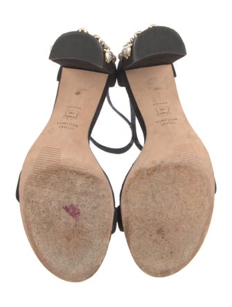 Stuart Weitzman Suede Studded Accents Sandals