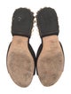 Stuart Weitzman Suede Studded Accents Slides
