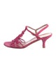 Stuart Weitzman Suede T-Strap Sandals