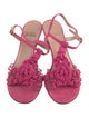 Stuart Weitzman Suede T-Strap Sandals