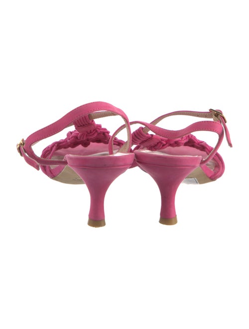 Stuart Weitzman Suede T-Strap Sandals