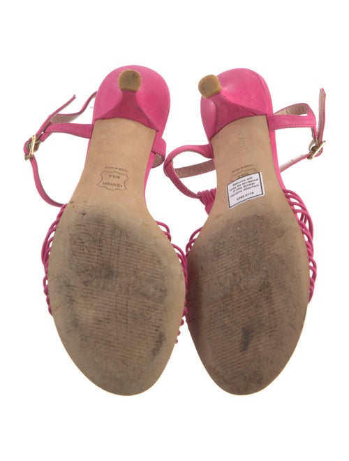 Stuart Weitzman Suede T-Strap Sandals