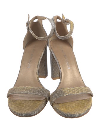 Stuart Weitzman Glitter Glitter Accents Sandals