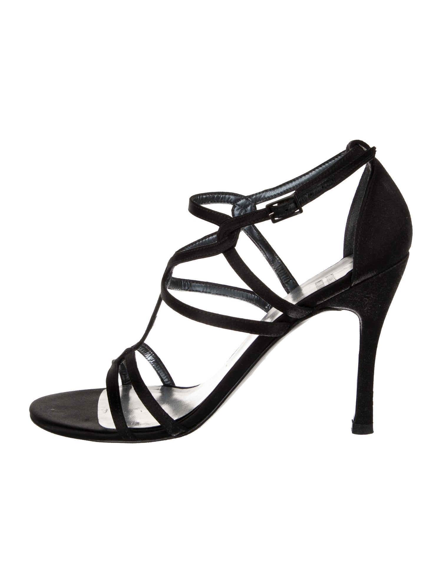 Stuart Weitzman Suede Crystal Embellishments Gladiator Sandals