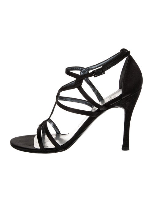 Stuart Weitzman Suede Crystal Embellishments Gladiator Sandals