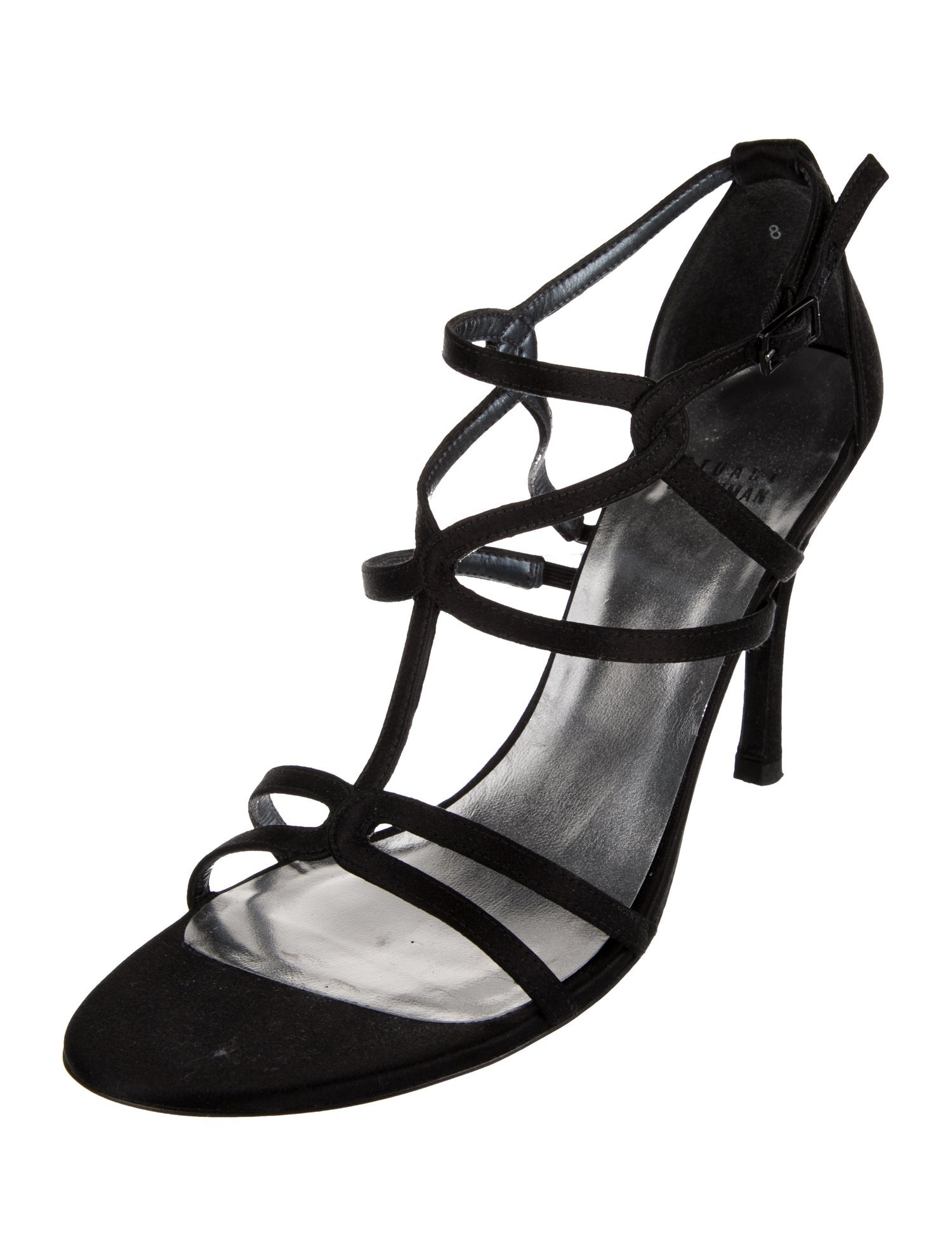 Stuart Weitzman Suede Crystal Embellishments Gladiator Sandals