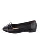 Stuart Weitzman Leather Bow Accents Ballet Flats