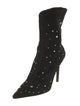 Stuart Weitzman Suede Crystal Embellishments Boots