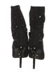 Stuart Weitzman Suede Crystal Embellishments Boots