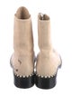 Stuart Weitzman Suede Beaded Accents Combat Boots