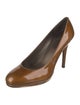 Stuart Weitzman Patent Leather Leather Trim Embellishment Pumps