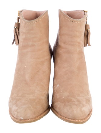 Stuart Weitzman Suede Tassel Accents Western Boots