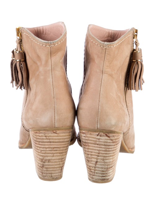 Stuart Weitzman Suede Tassel Accents Western Boots