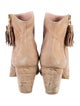 Stuart Weitzman Suede Tassel Accents Western Boots