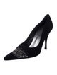 Stuart Weitzman Suede Crystal Embellishments Pumps