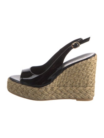 Stuart Weitzman Patent Leather Espadrilles