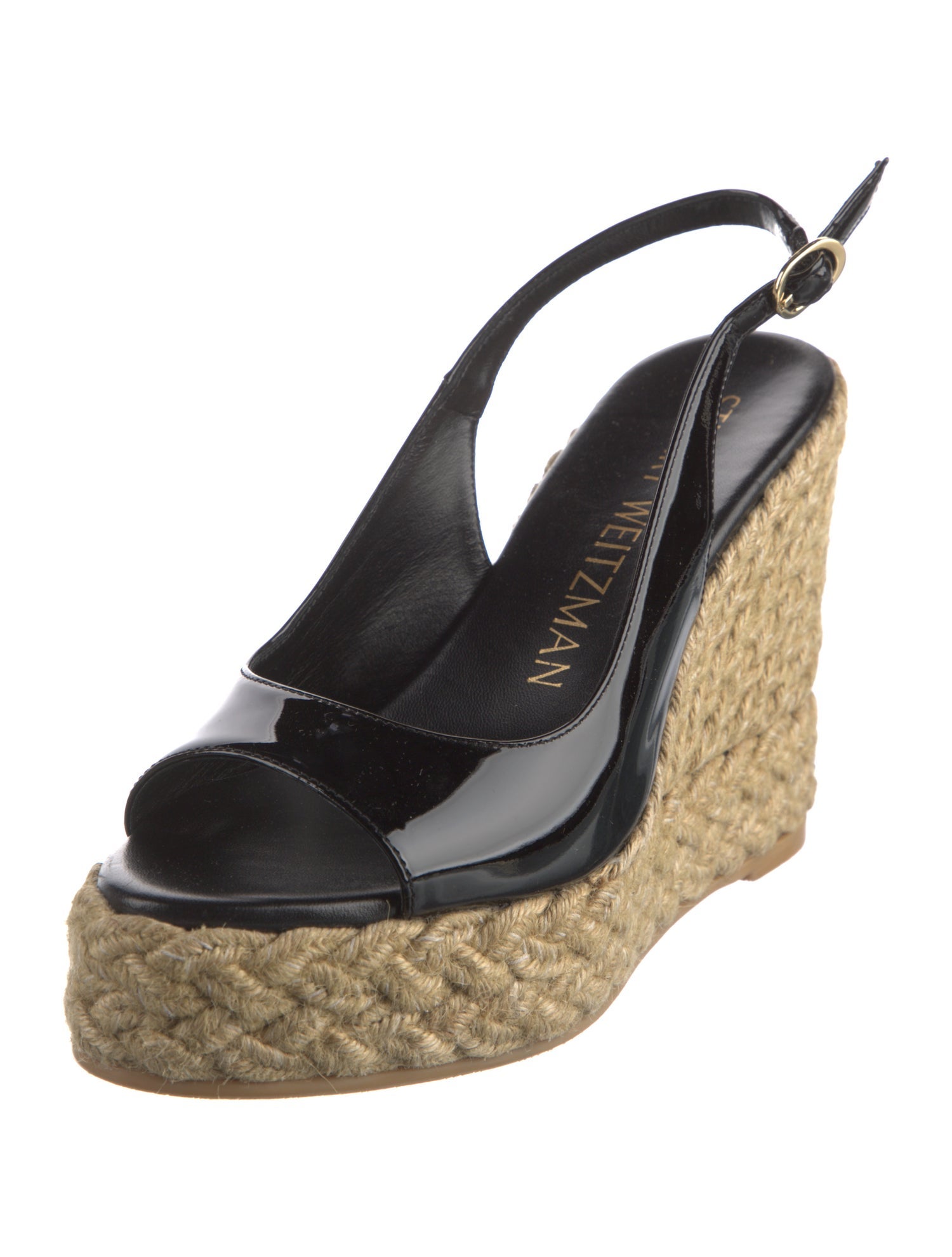 Stuart Weitzman Patent Leather Espadrilles