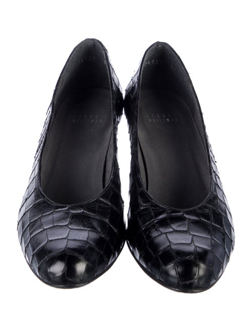 Stuart Weitzman Embossed Leather Printed Pumps