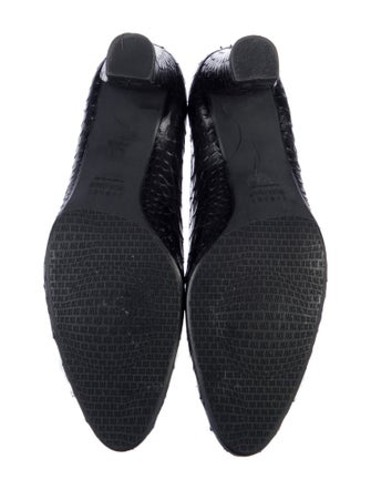 Stuart Weitzman Embossed Leather Printed Pumps