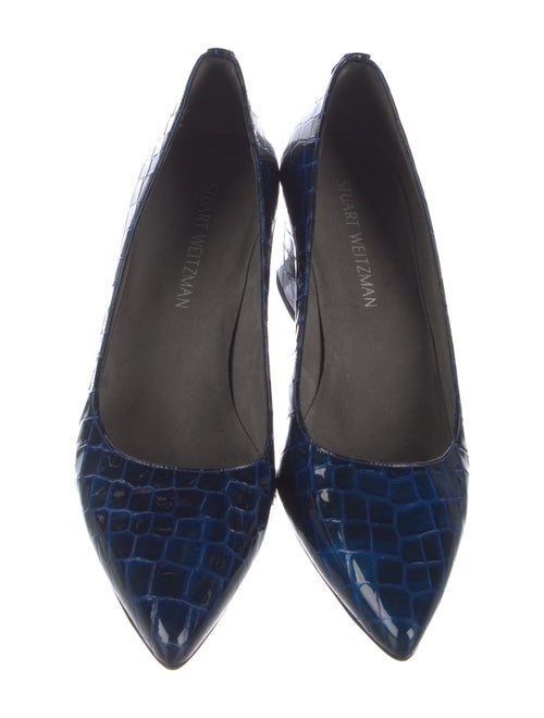 Stuart Weitzman Embossed Leather Pumps