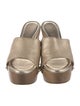 Stuart Weitzman Leather Studded Accents Slides
