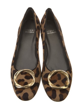 Stuart Weitzman Ponyhair Animal Print Ballet Flats