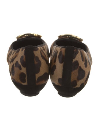 Stuart Weitzman Ponyhair Animal Print Ballet Flats