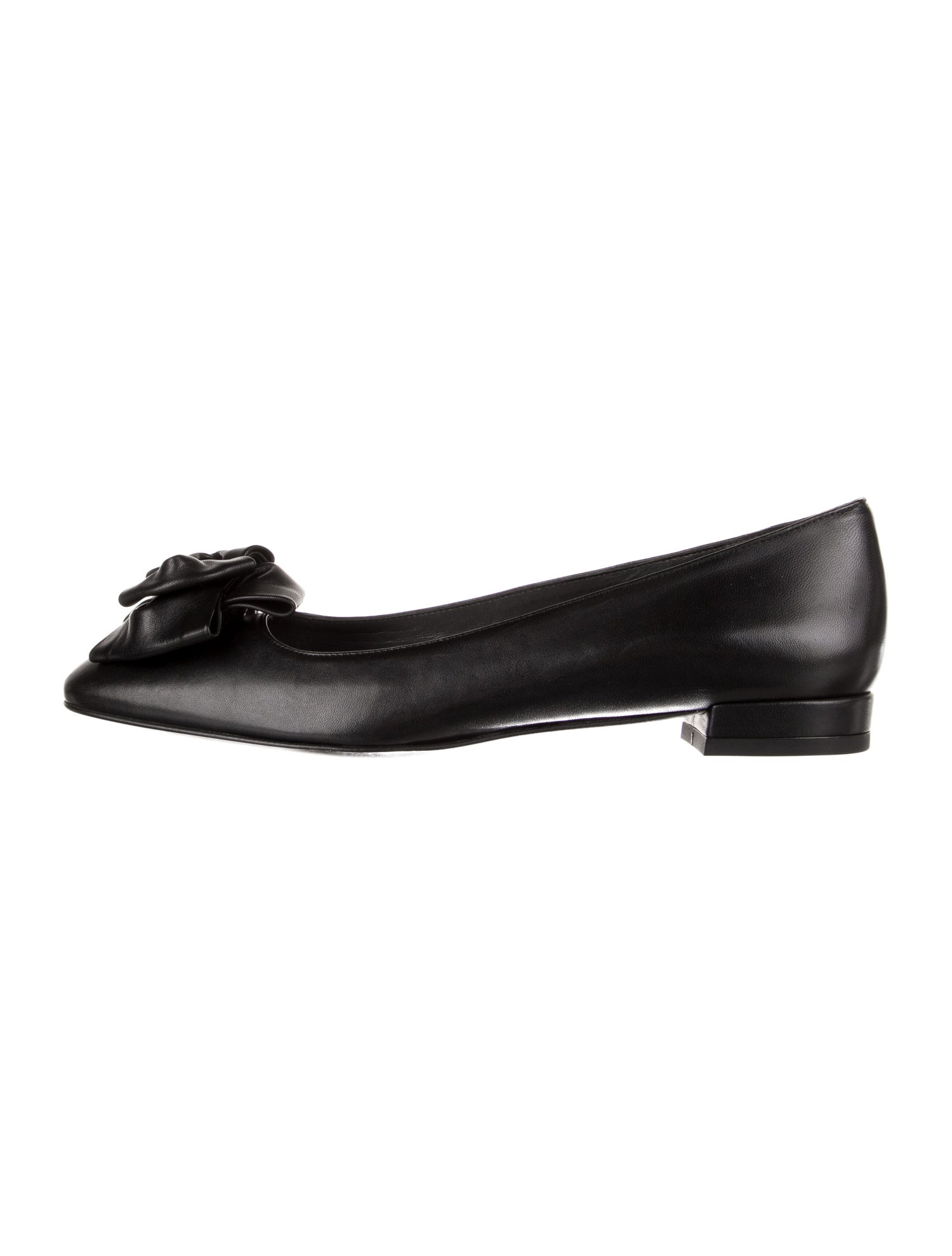 Stuart Weitzman Leather Bow Accents Ballet Flats w/ Tags