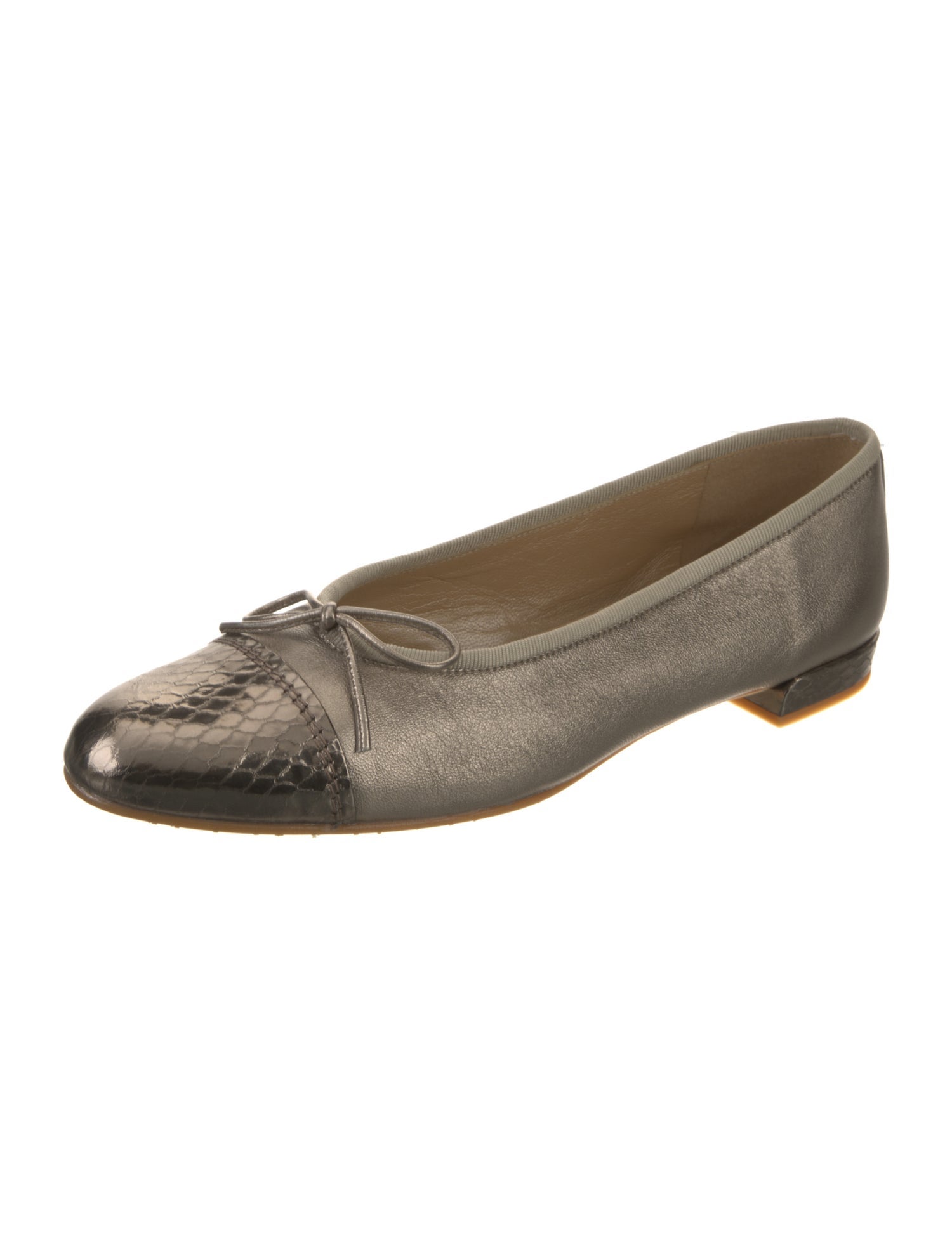 Stuart Weitzman Leather Bow Accents Ballet Flats w/ Tags