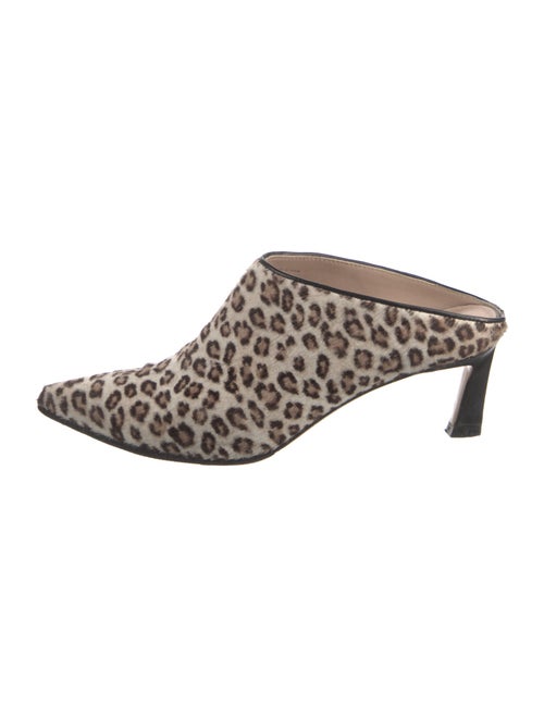 Stuart Weitzman Ponyhair Animal Print Mules
