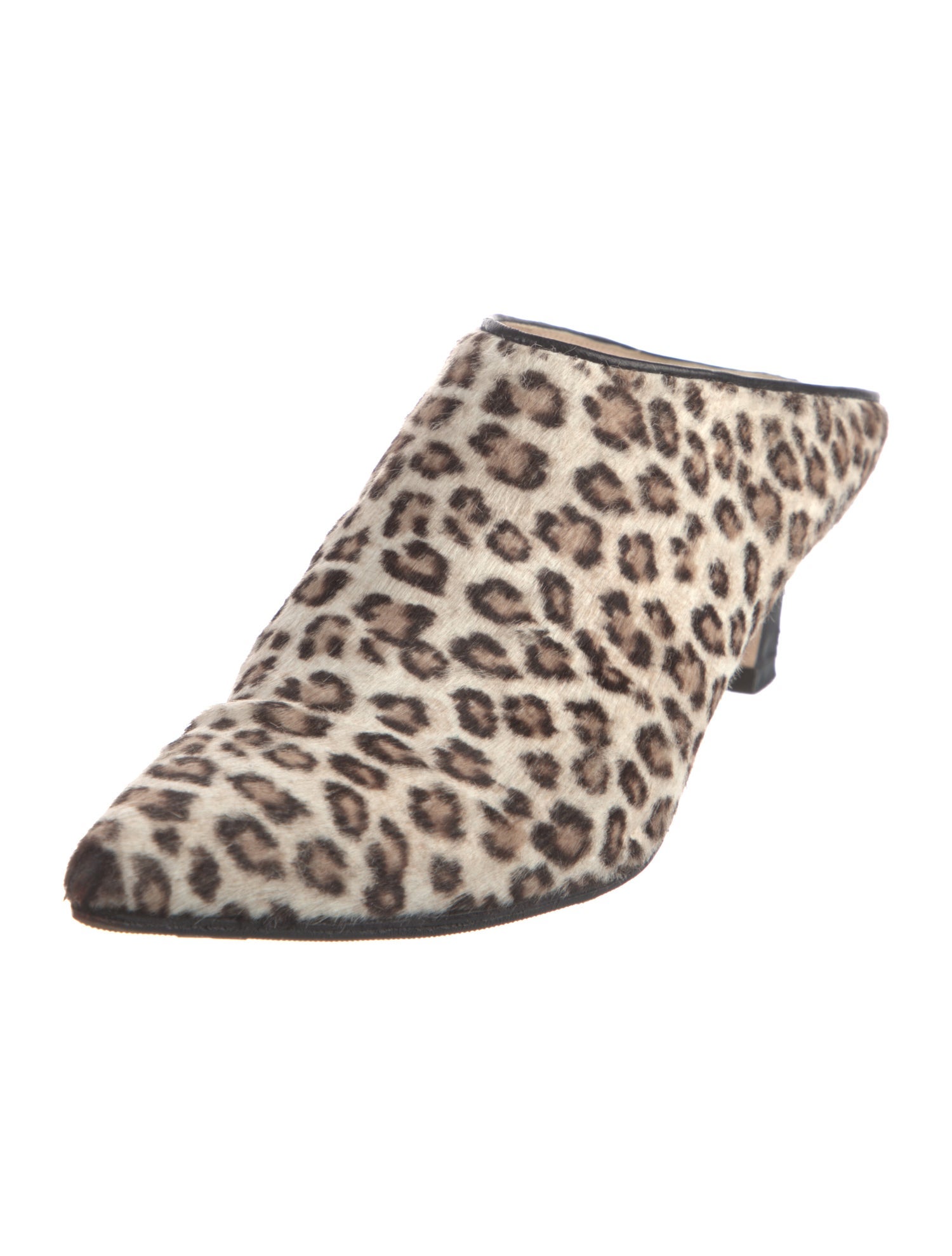 Stuart Weitzman Ponyhair Animal Print Mules